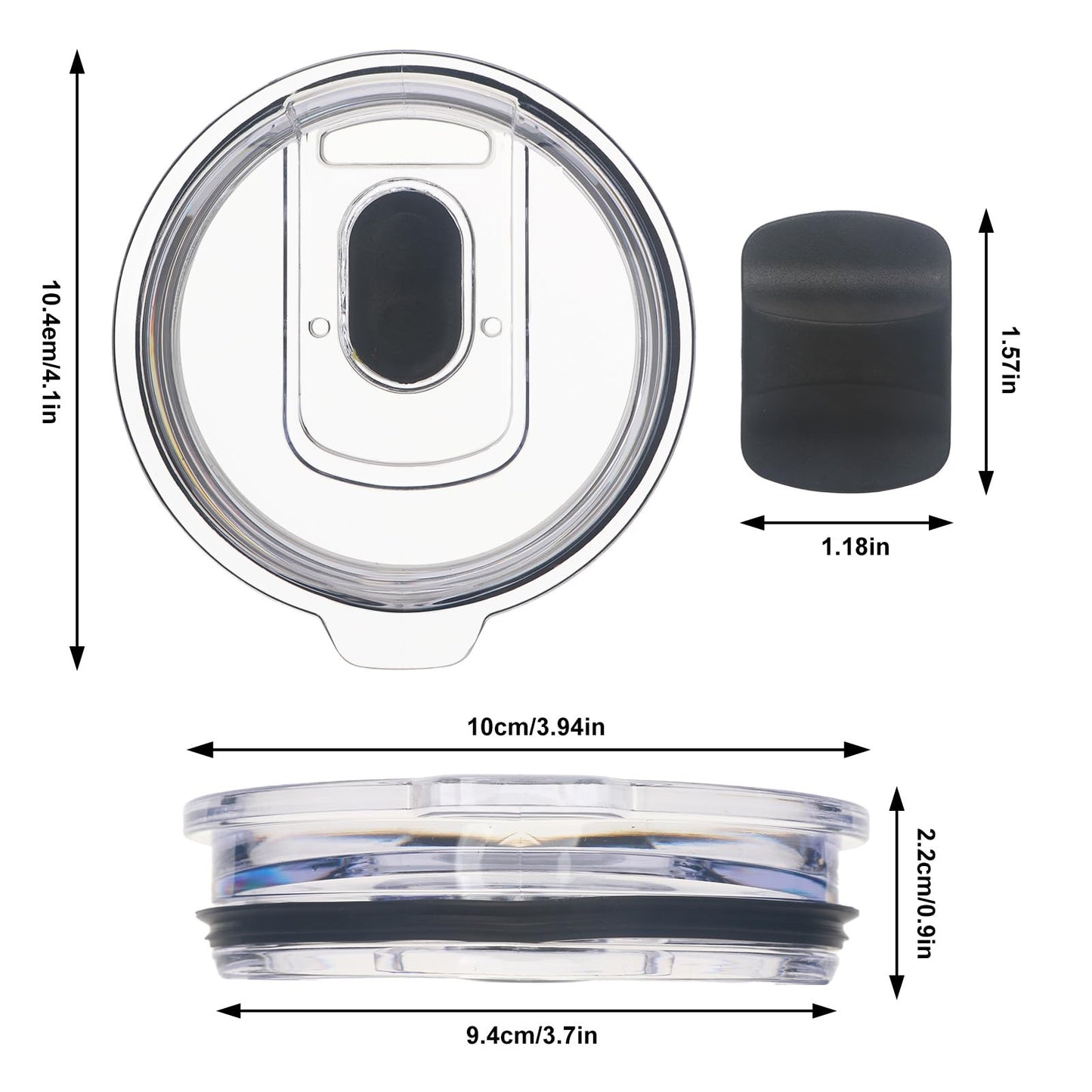 30 oz Tumbler Lid, 2 Pack Replacement Lids Fit for YETI umbler Lid, 14 oz Mug and 35 oz Straw Mug, Spill Proof Cup Lids Covers with Magnetic Slider Switch