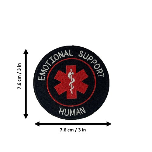 Emotional Support Human, Morale Patch, Meme Patch, Morale Patch, Military Patch, Hook and Loop, Tactical Backpack, Murph, Veteran Owned