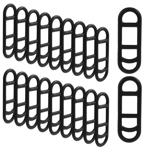 Hitefu 20PCS Bike Silicone Mount Band, Black Bicycle Light Silicone Straps, Cycling Bicycle Light Rubber Band Straps, 70 x 24 mm