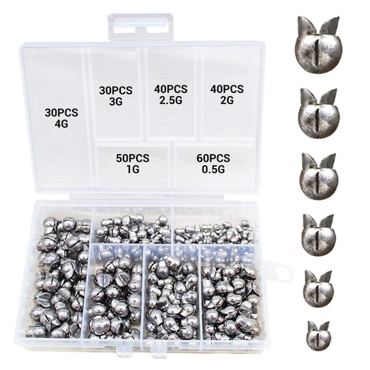 250Pcs Split Shot Fishing Weights Sinkers, Round Assortment Fishing Weight Clip on Sinker Weight Freshwater Saltwater Fishing Gift for Fishing Lovers