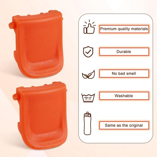 PEUTIER 4pcs Clip for Gatorade Gx Bottle, Water Bottle Lid Clip Replacement Lid Clip Bottle Cap Fastener Compatible with Gatorade GX Accessories (Orange)