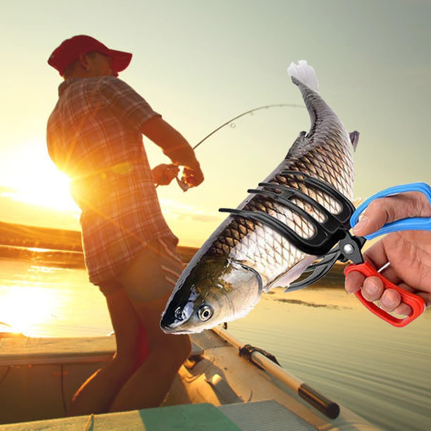 3 Claw Fish Gripper, Fishing Pliers Gripper, 2025 New Multifunctional Metal Fish Control Clamp Forceps, for Catch Most Freshwater Fish Fishing Accessories (3 Claw Fish Gripper)