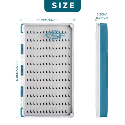 SF Fly Fishing Box Magnetic Closure Easy Grip Foam PC Material Clear Lid Trout Flies Fly Box For Nymphs and Streamers Fly Box Liner