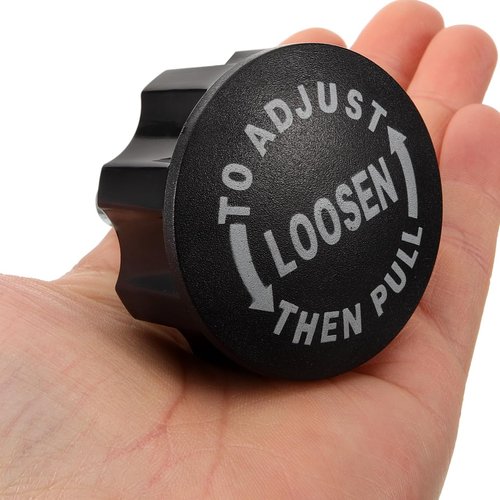 Happyyami Exercise Bike Replacement Knob - Black Abs Pull Pin Screw for Home & Commercial Fitness Equipment, Thread 10.0 Rod, Easy Adjustment & Secure Fit, 2.55x2.16 Inches