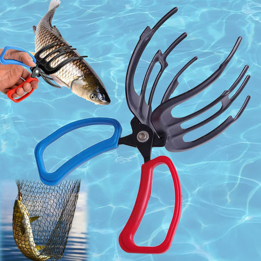 3 Claw Fish Gripper, Fishing Pliers Gripper, 2025 New Multifunctional Metal Fish Control Clamp Forceps, for Catch Most Freshwater Fish Fishing Accessories (3 Claw Fish Gripper)