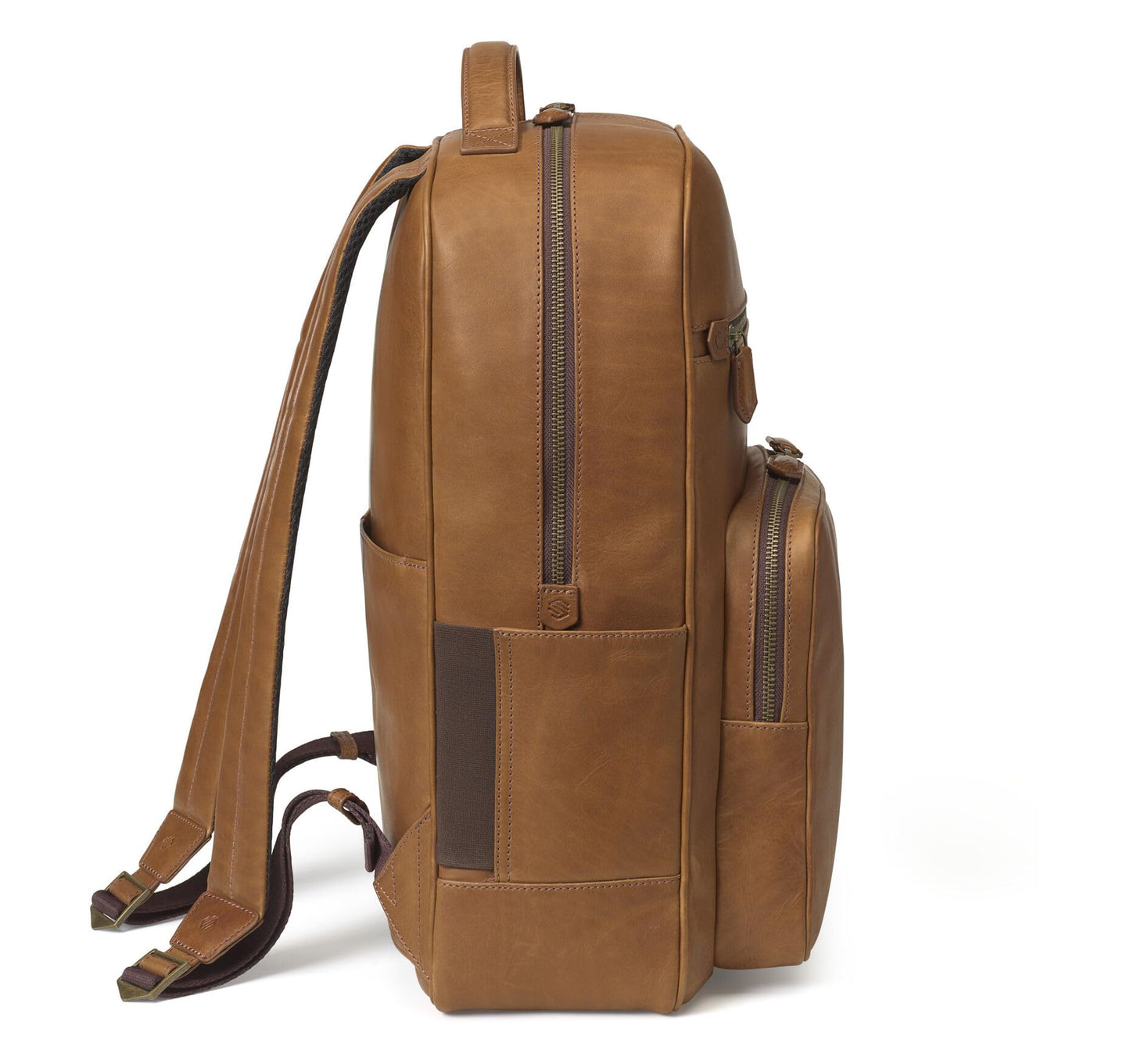 Johnston & Murphy Men's Rhodes Backpack Tan Full Grain