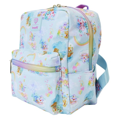 Loungefly Care Bears Cousins AOP Nylon Small Square Mini Backpack