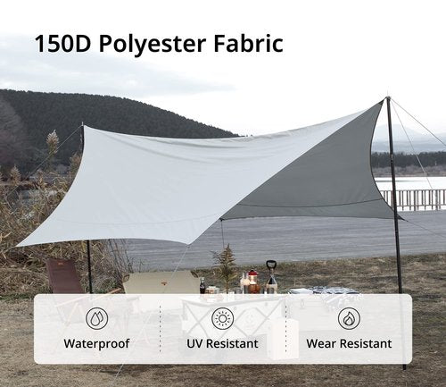 S'more Tent Tarp 420, Waterproof Camping Tarp for Camping Front Porch Awning Rain Fly Tarp for Camping Hiking and Outdoor Activities