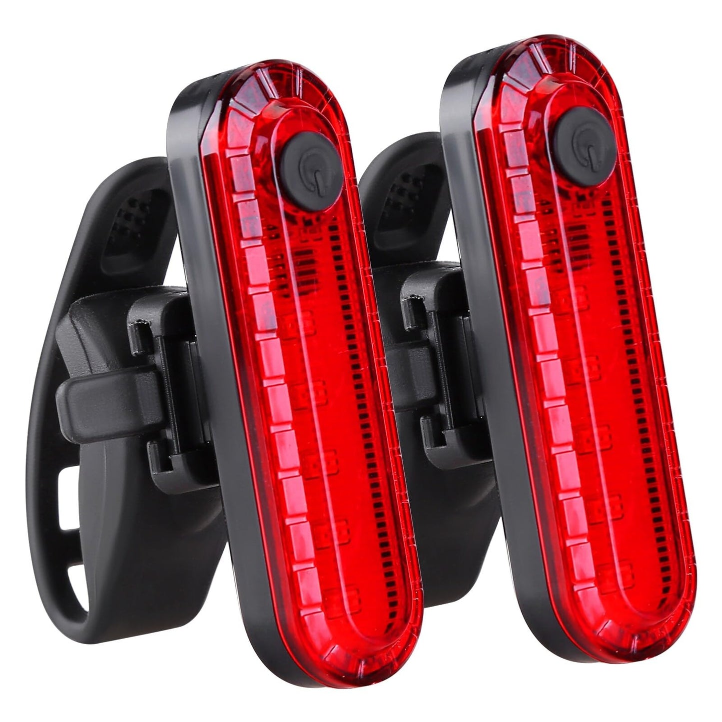 Eforcase 2PCS Bike Tail Light Rechargeable - USB Rechargeable LED Bike Tail Light - Rear Red Bike Light for Night Riding, Flashlight Back Bicycle Taillights with 4 Light Mode