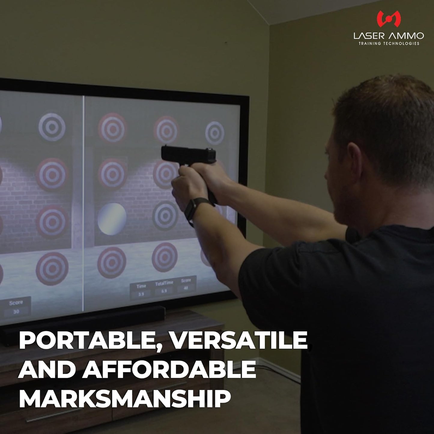 Laser Ammo Smokeless Range Judgmental and Marksmanship Shooting Simulator (Latest Version) for training with your own laser based training simulator in the comfort of your home
