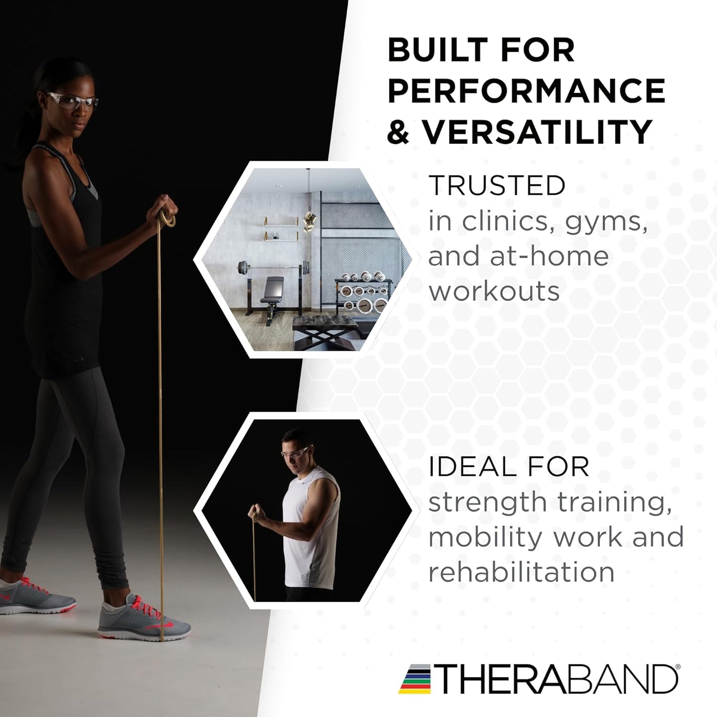 THERABAND Latex Resistance Tubing, Green, Heavy, Level 3, 25 ft Roll, Professional Grade for Upper and Lower Body Workouts, Cut-to-Length, Color-Coded Resistance Levels