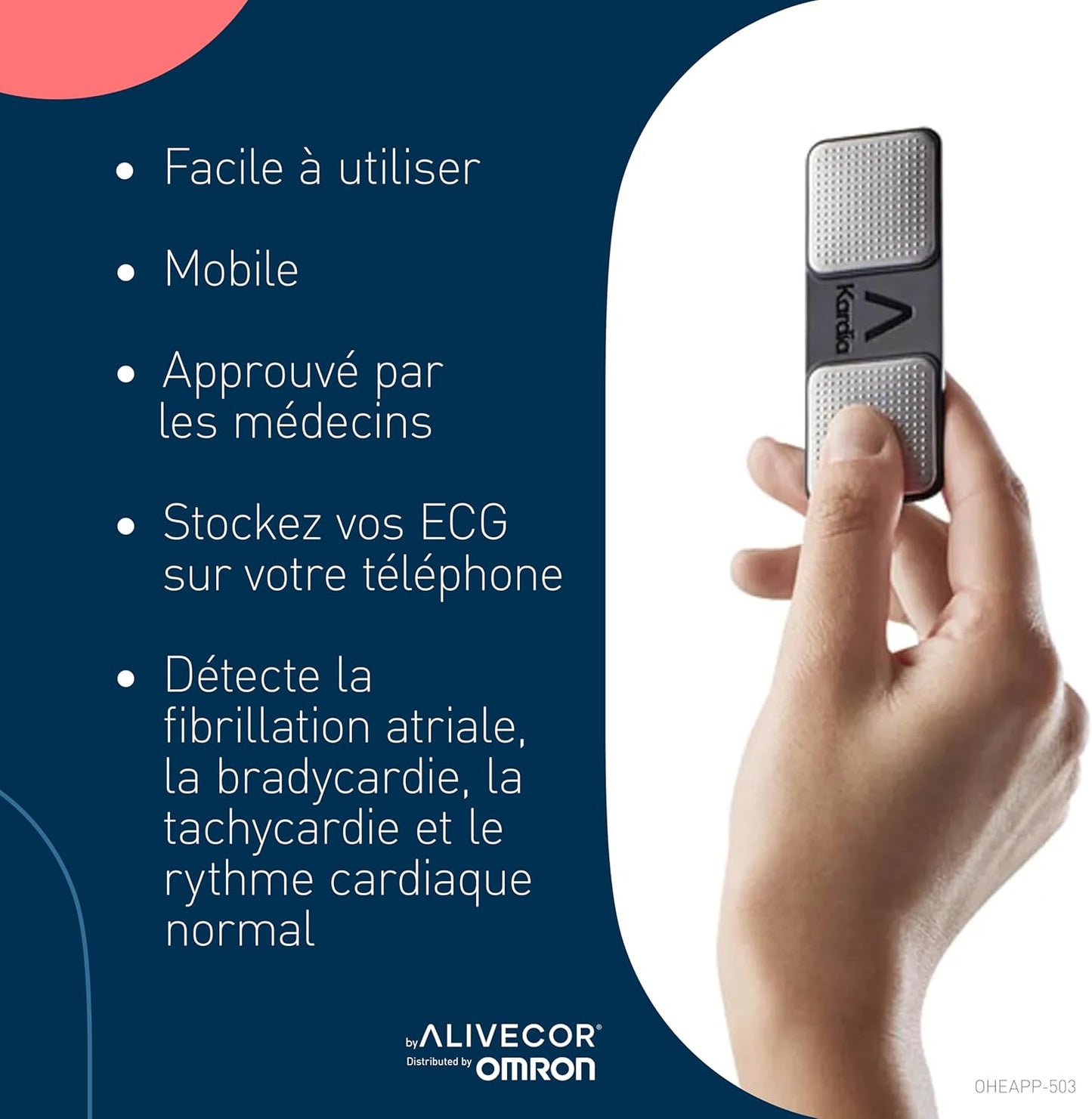 KardiaMobile 1-Lead Personal EKG Monitor – Record at Home – Detects AFib & Irregular Arrhythmias – Easy Results in 30 Seconds – Works w/Most Smartphones