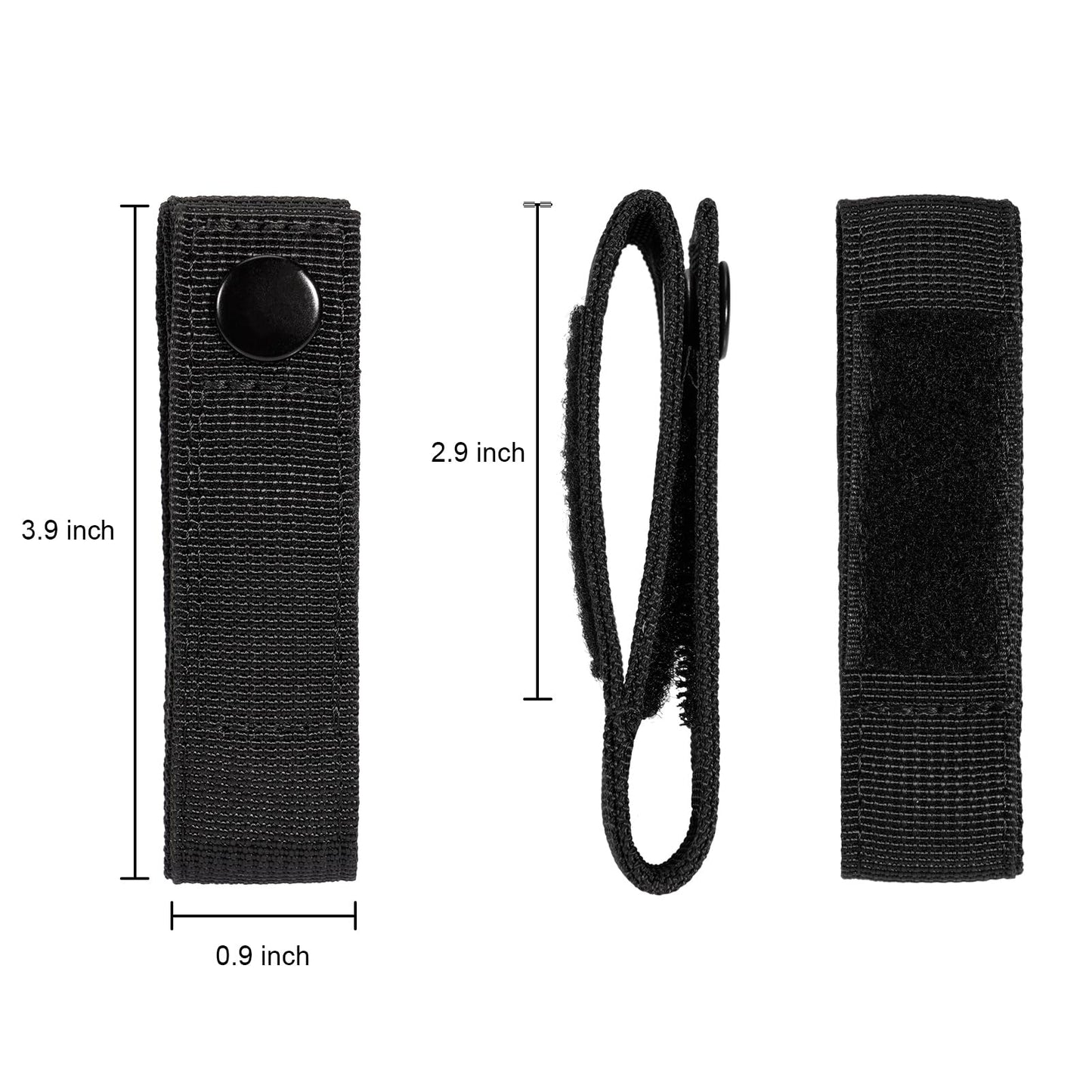 KENOBEE 2-Pack Handcuff Strap Holder with Snap Closure for Duty Belt, Nylon Belt Keeper Quick-Release Clip Hook for ASP Handcuff,Law Enforcement Police Accessories