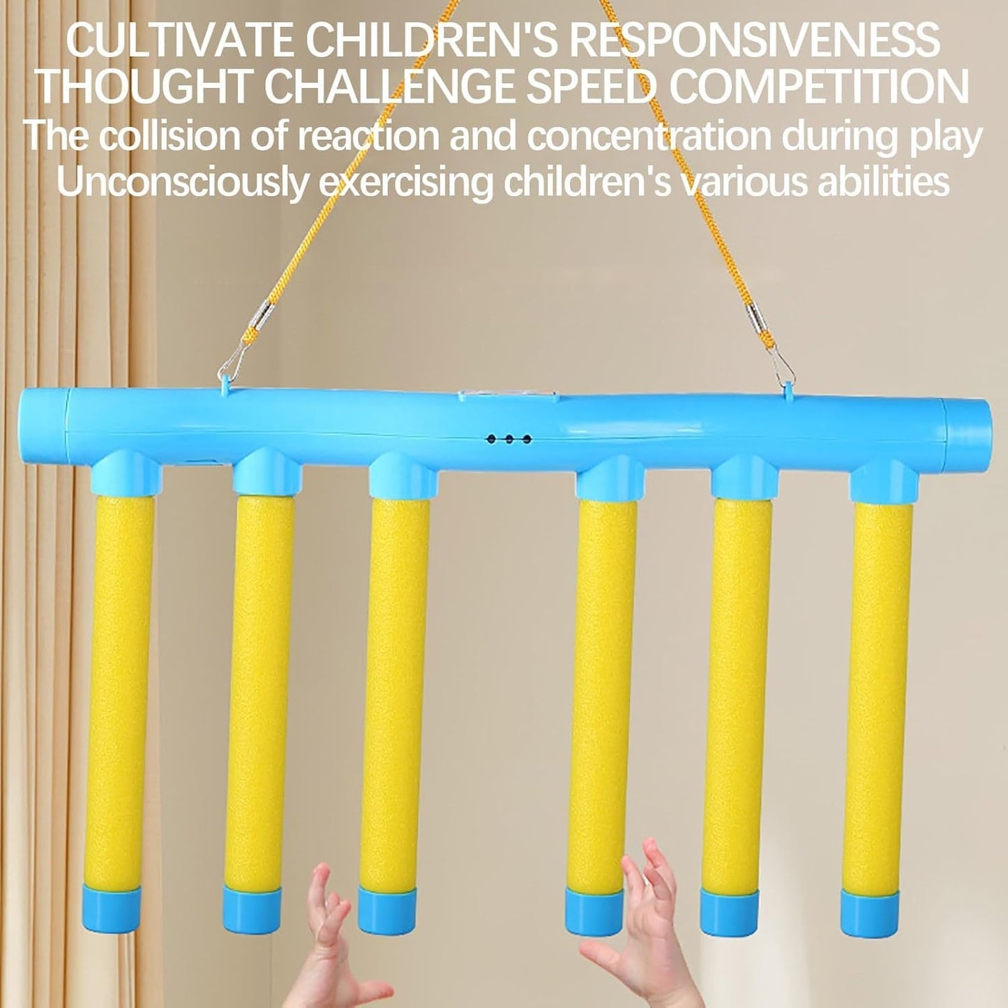 2025 Upgrade Reflex Drop Sticks Challenge Game, Hand Eye Coordination Training Toy, Reaction Training, Hand Speed Challenge Games, Adjustable Speed Catching Sticks Game (B)