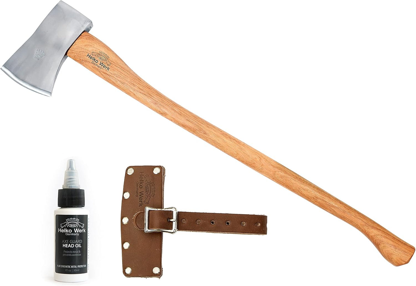 1844 Helko Werk Germany Classic Journeyman Pack Axe - Made in Germany Lightweight and Compact Backpacking Axe and Bushcraft Axe for Camping - Head 1.5 lbs, Handle 20 in. (Journeyman) #11441