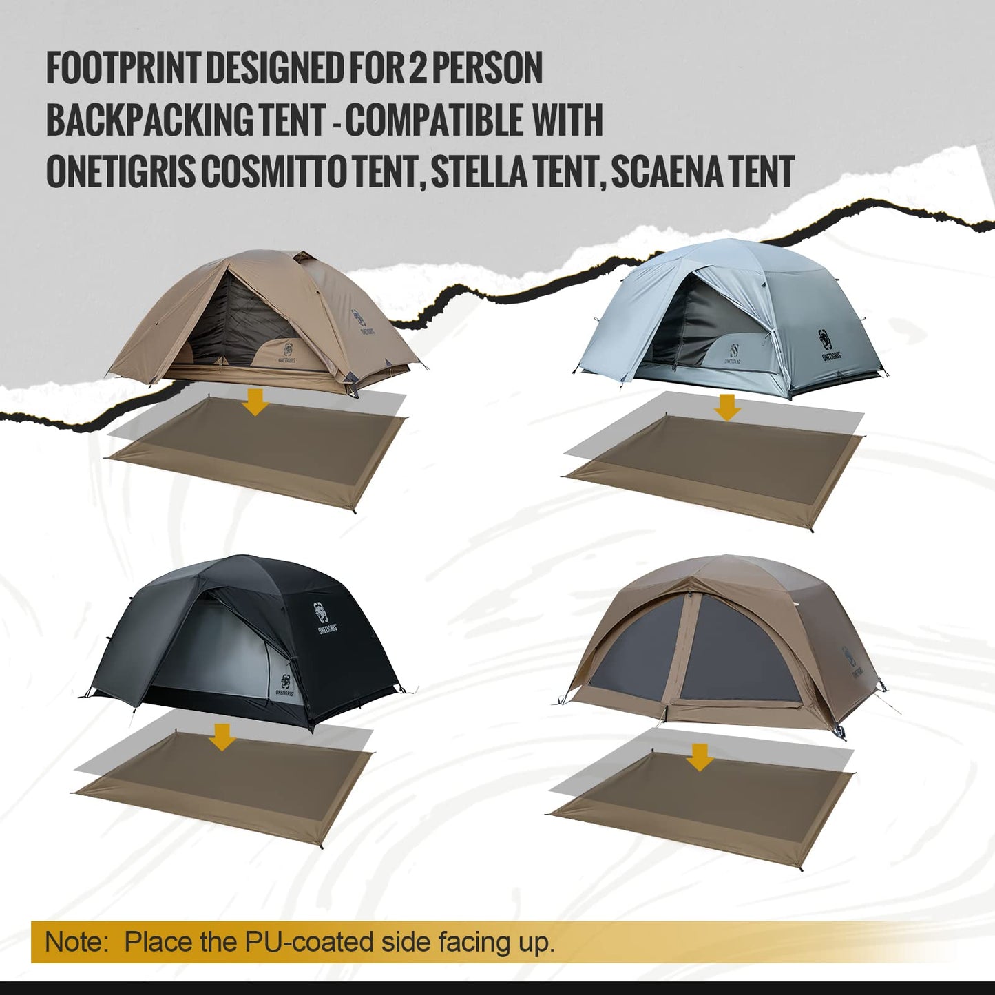OneTigris Cosmitto Tent and 2 Person Footprint Combo