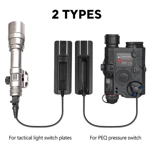 ACTIONUNION Pressure Switch Mount for PEQ 15 and Tactical Flashlight fits 20mm Picatinny Rail (Black, 1 Pack)