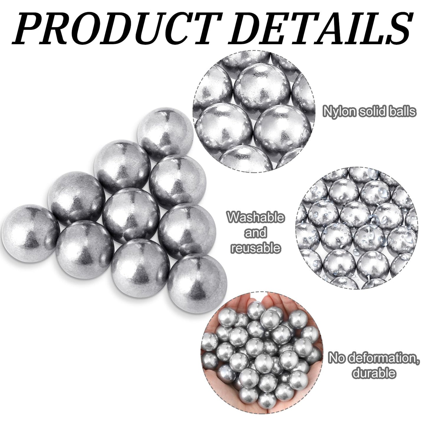 Gisafai 150 Pcs 68 Caliber Aluminum Paintball Ammo Practice Paintball Powerful Non Lethal for Shooting Training Practice