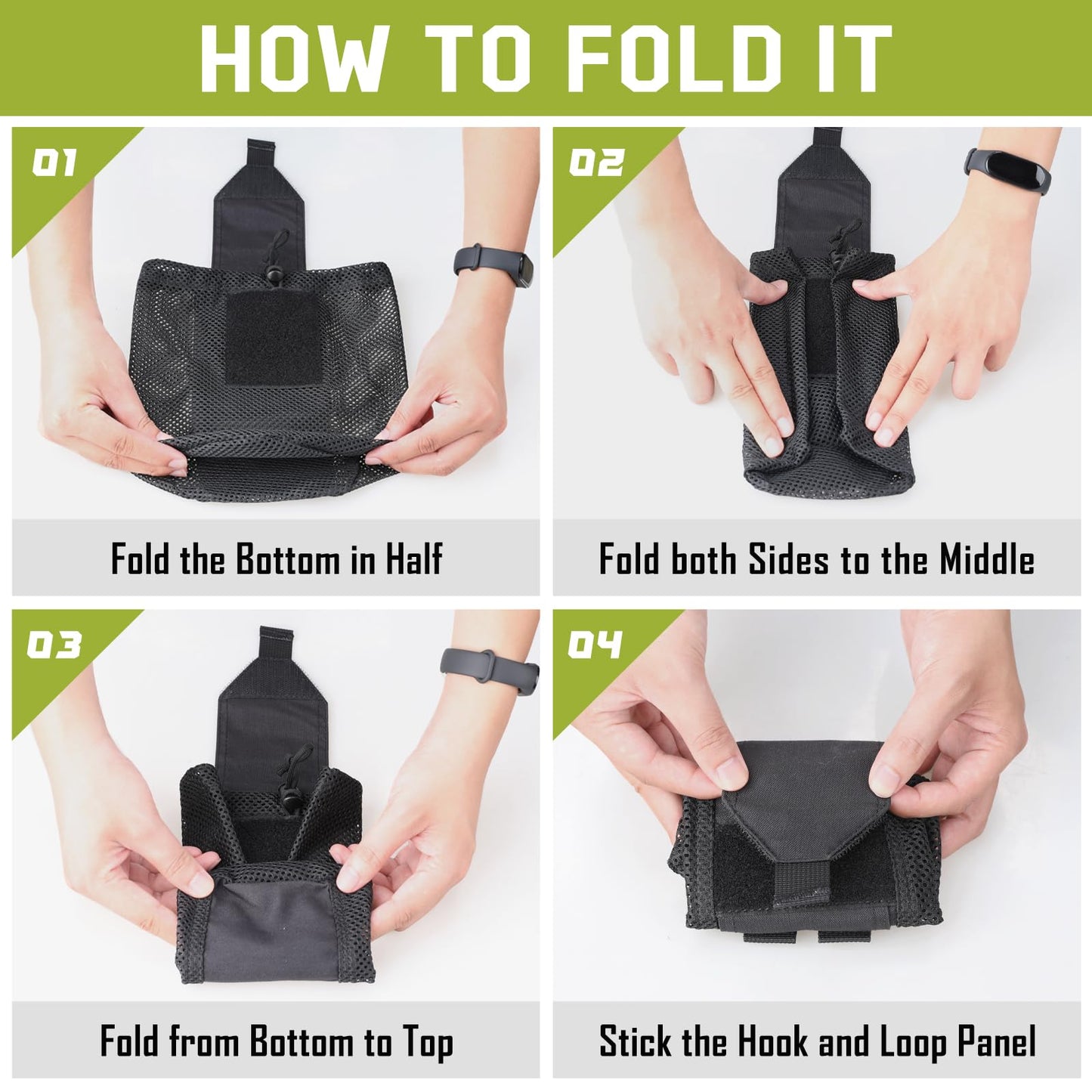WYNEX Tactical Molle Dump Pouch,Roll-Up Drawstring Magazine Utility Pouch Folding Dump Bag