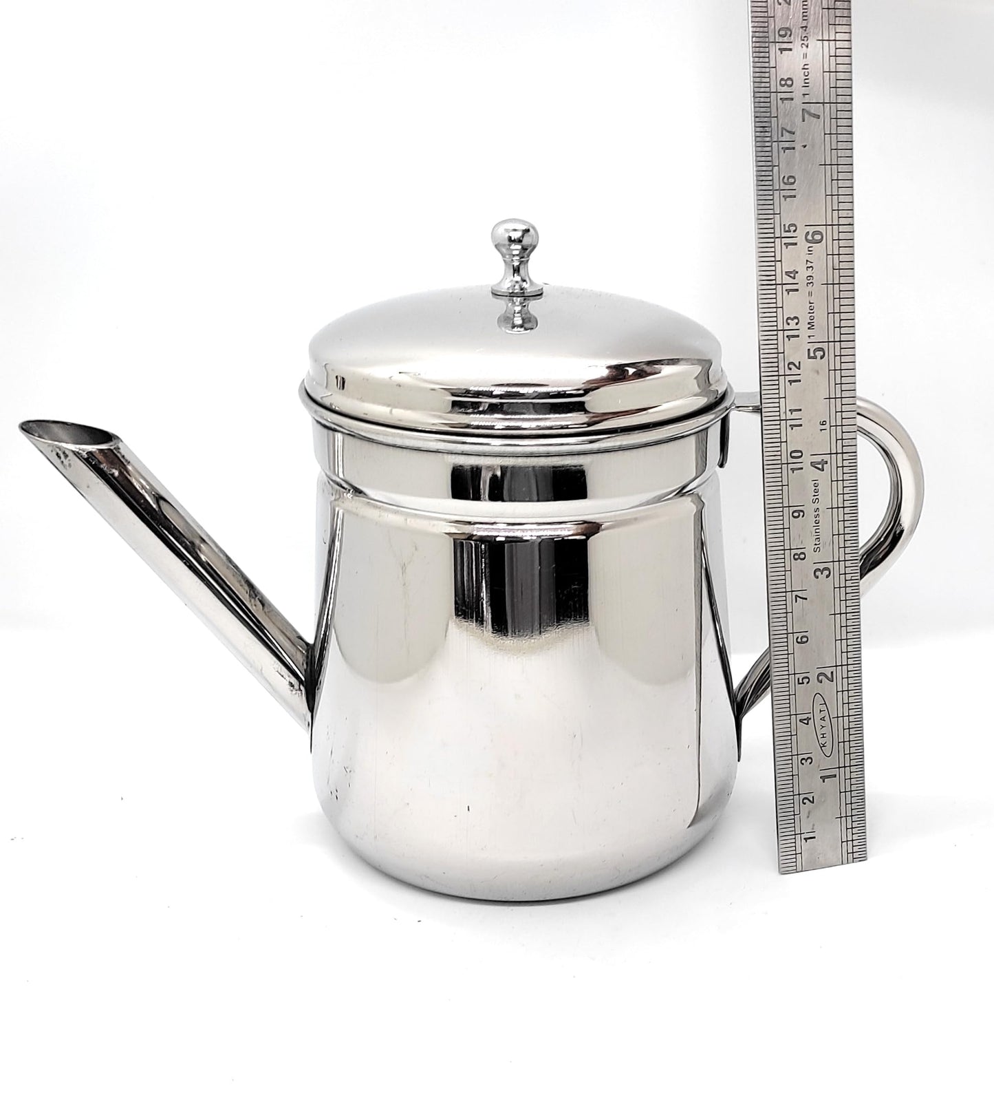 KERAM Percolator Coffee Pot, 13.52 fl oz / 400 ml, 6-8 Cup Capacity, Stainless Steel, portable coffee maker for camping pour over non electric