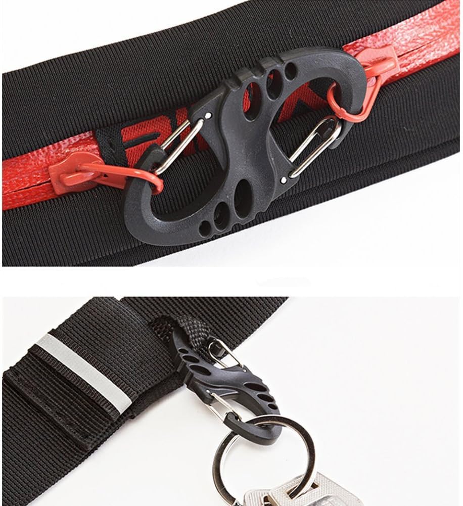 yueton 18 Pcs 50mm Plastic Clip Snap Hook Dual Buckle Keychain For Hiking/Camping/Outdoors Fishing/Backpack Gear
