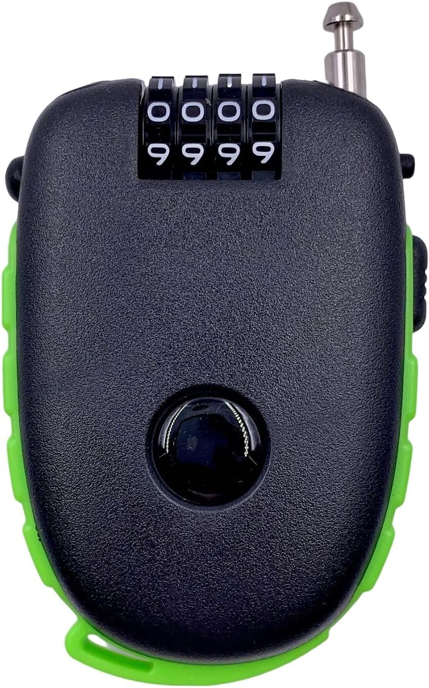 Bosvision Ultra-Secure 4-digit Combination Lock with 3 Feet Retractable Cable for Bike, Ski, Snowboard and Stroller