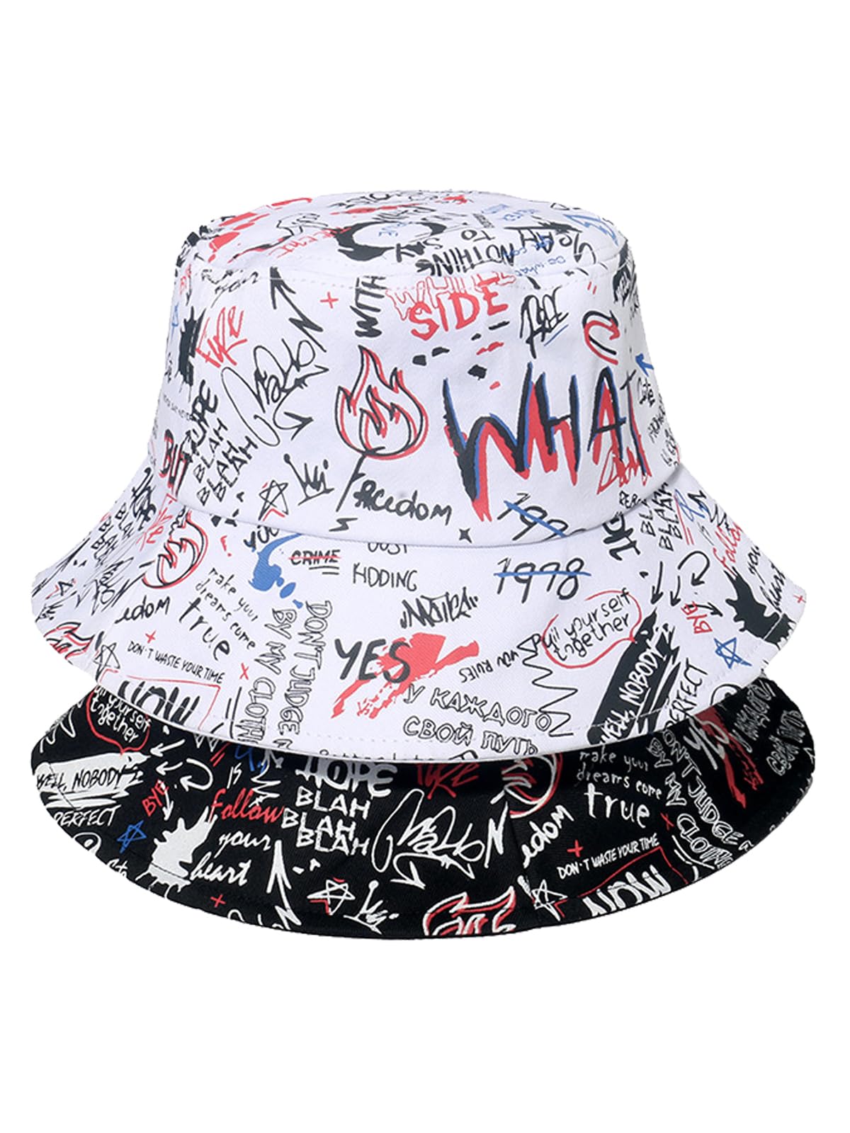 Nanwansu Packable Reversible Printed Bucket Hat Unisex for Men Women Beach Fisherman Cap