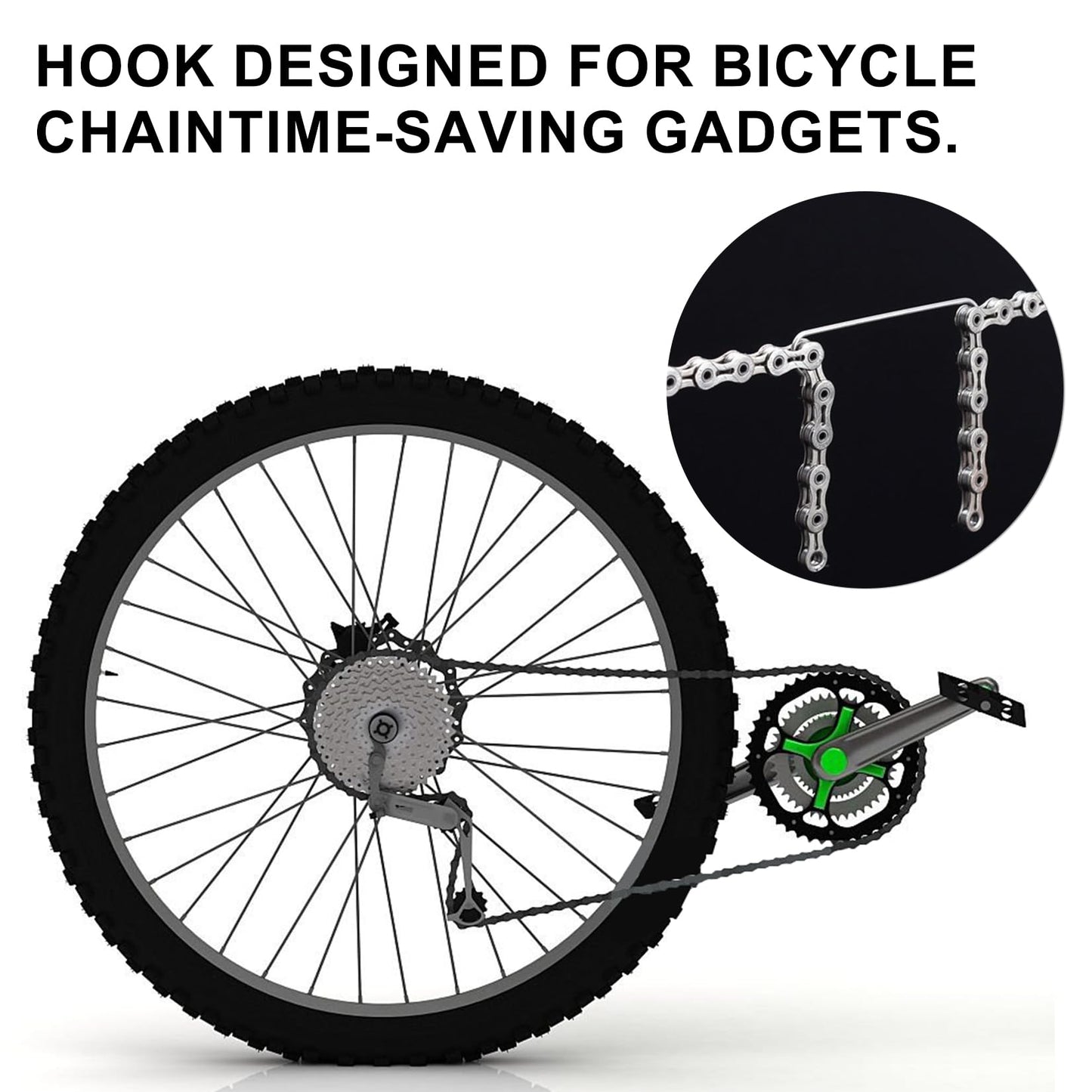 10PCS Bike Chain Hooks 304 Stainless Steel - PSLER Bicycle Chain Hook for Chain Repair Bicycle Chain Tool Bicycle Chain Accessories for Mountain Road Bicycle Bike