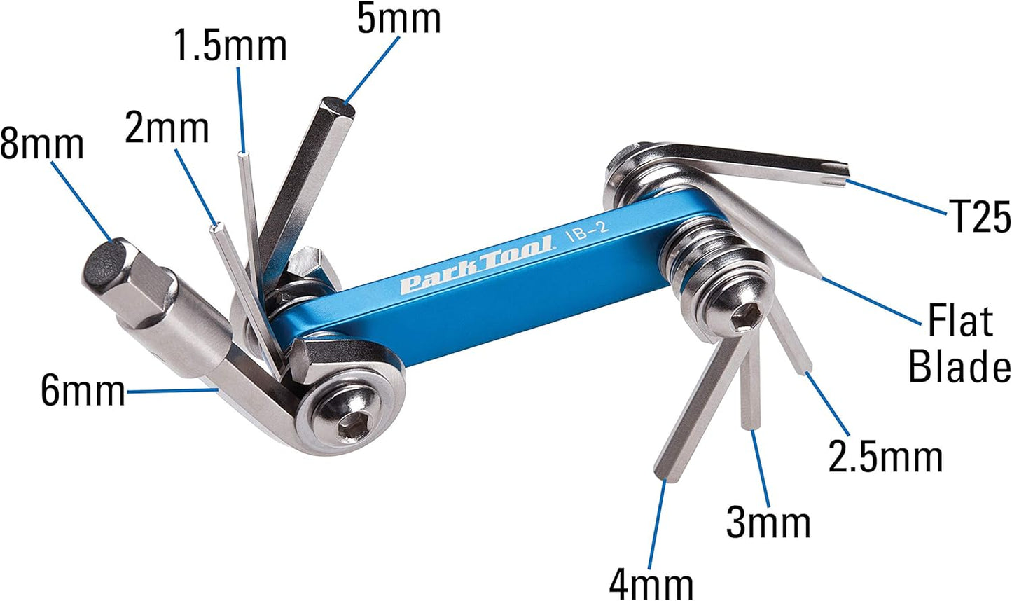 Park Tool IB-2 I-Beam Mini Fold-up Hex/Screwdriver/Torx Set