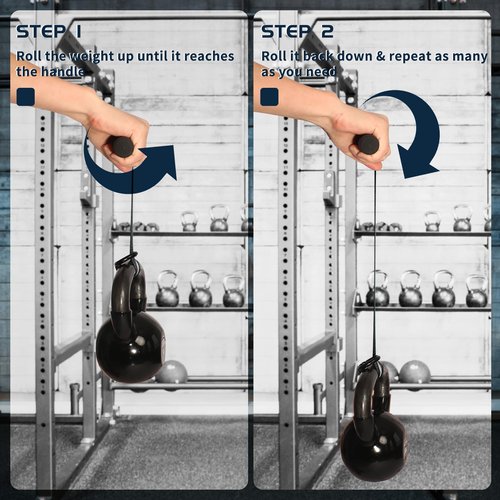 Wrist Forearm Roller Strengthener Exerciser:Forearm Blaster Forearm Roller Grip Strength Training with Anti-Slip Handles