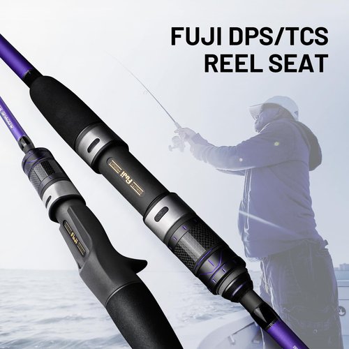 HANDING Cruiser Shadow 6'3'' Fishing Rod Spinning Rod Saltwater Medium Power for Medium Grouper and Amberjack Mahi-mahi Kingfish Cobia