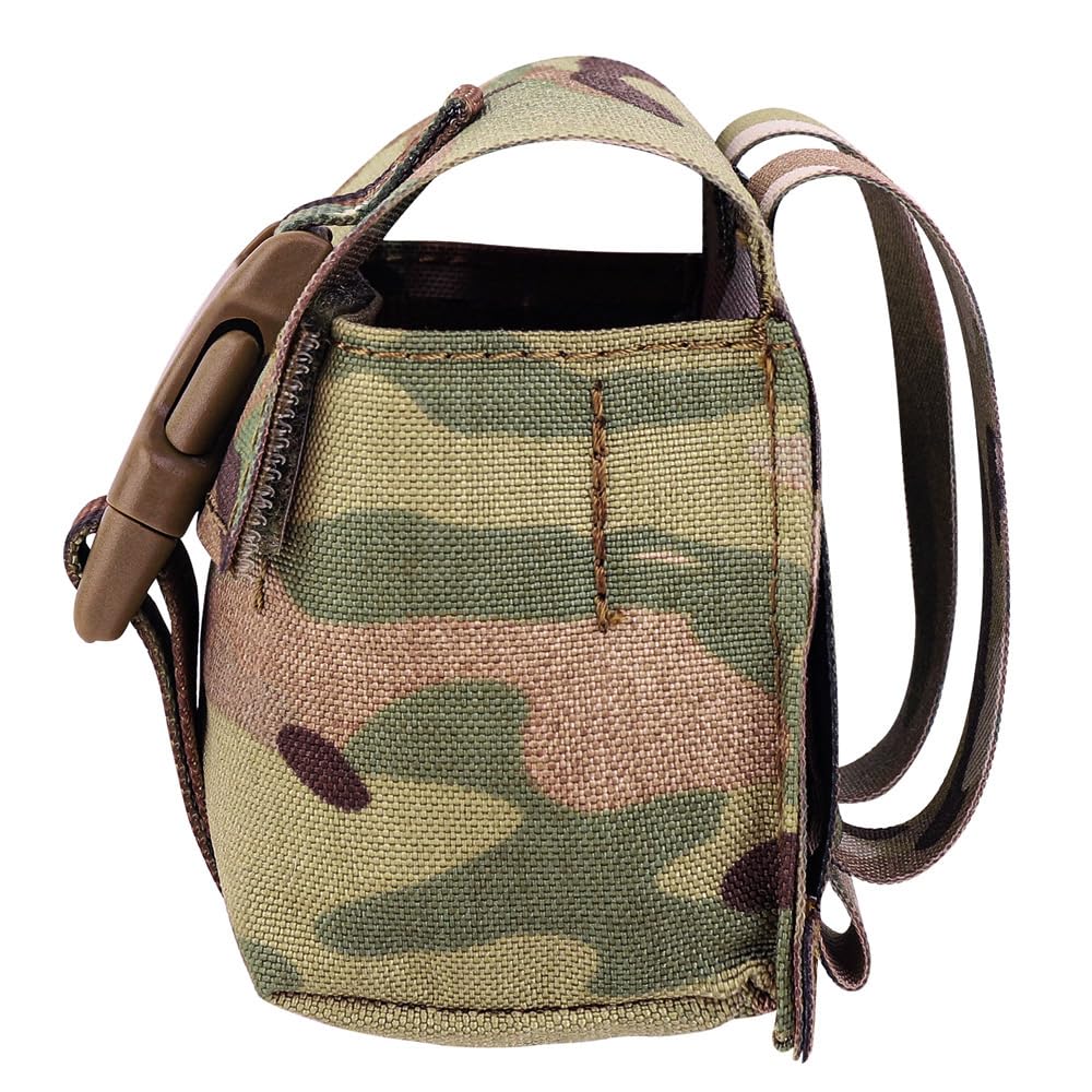 KRYDEX Tactical Molle Single Frag Grenade Pouch Small Tool Bag for Duty Belt MOLLE Vest and Backpack (MC)