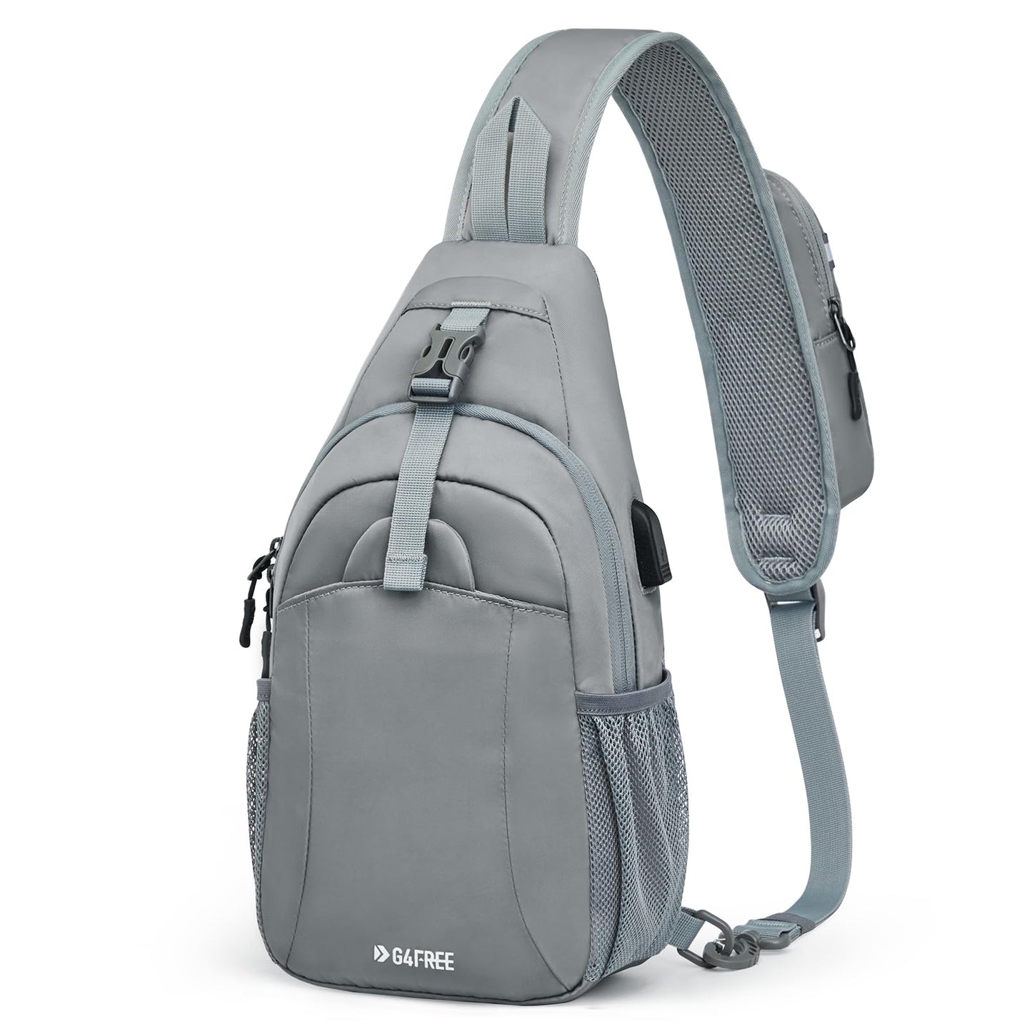 G4Free Sling Bags Men Shoulder Backpack and Crossbody Sling Backpack with USB Charging Port