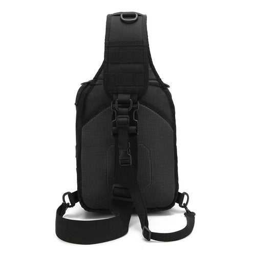 Tactical Sling Bag for men,Shoulder Backpack Molle Assault Range Bags Chest Pack Day Pack Diaper Bag (Black)