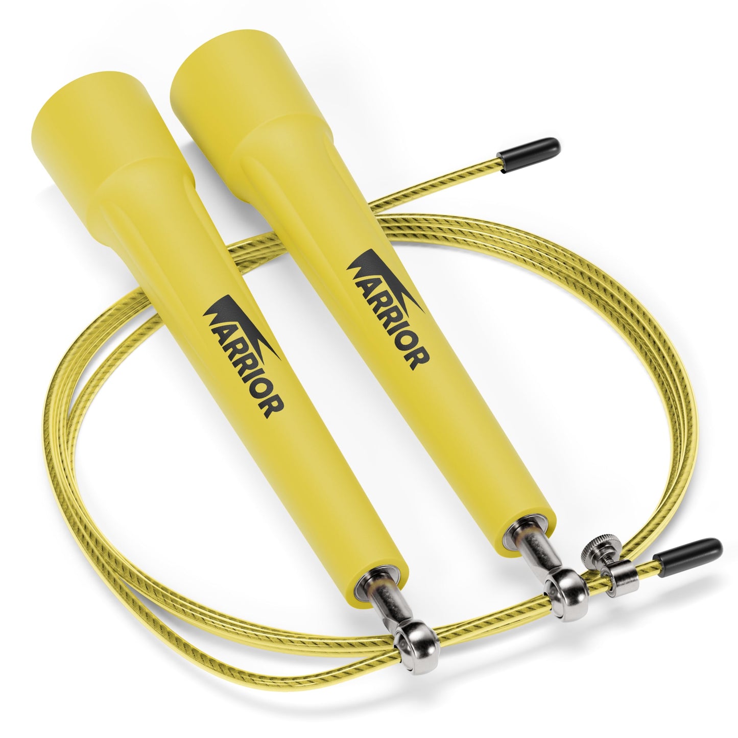 Jump Rope, High Speed, Adjustable, Premium Quality - Best for Boxing, MMA, Fitness Training, WOD & Cardio Workouts - by Warrior Fitness (Yellow)