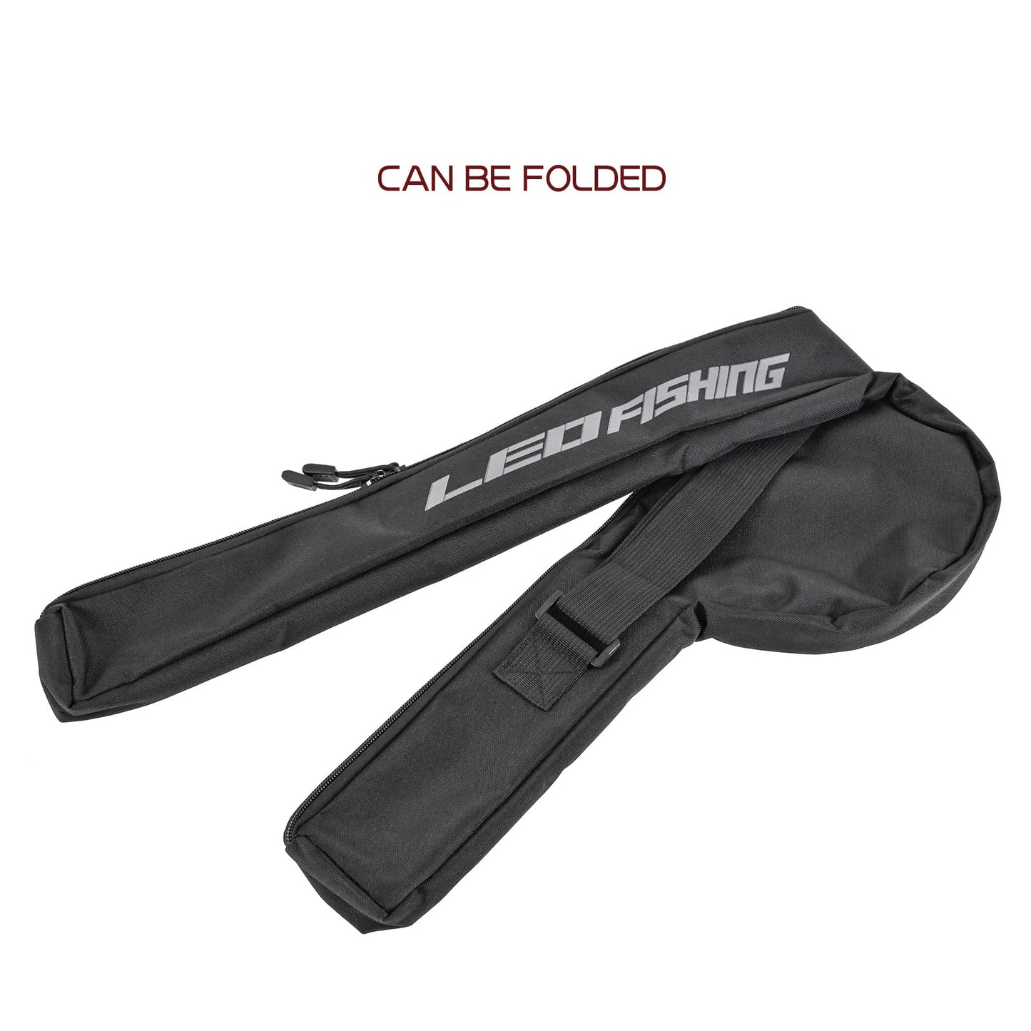 LEOFISHING Portable Fishing Rod Case Folding Fishing Pole Bag Fishing Pole Tackle Protective Cover Case Fishing Spinning Rod Bag Special Design for Fishing Poles with Reels 3 Size (Medium)