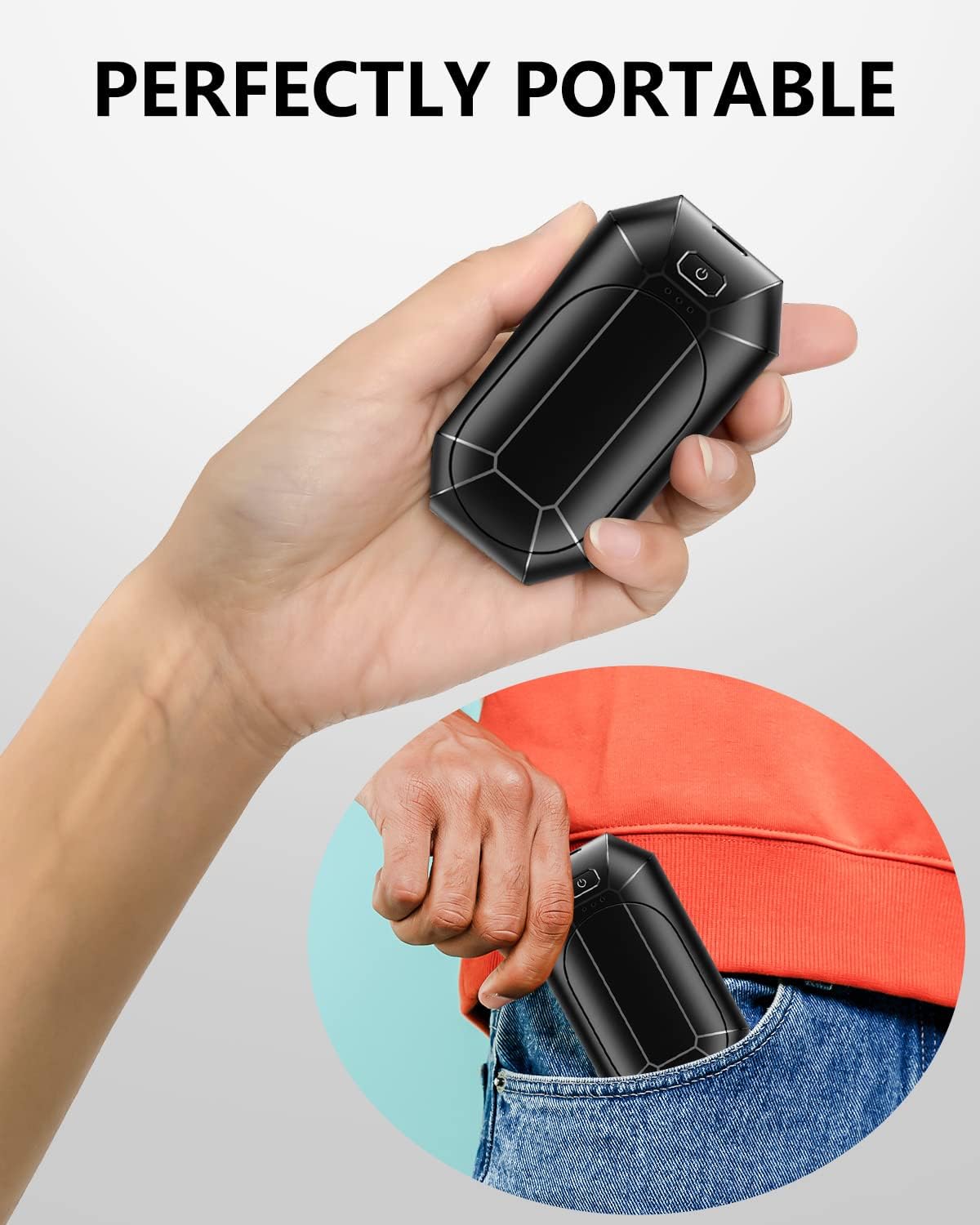 Rechargeable Hand Warmers | Dnaleao 2-Pack 4000mAh Portable Heater for Outdoors