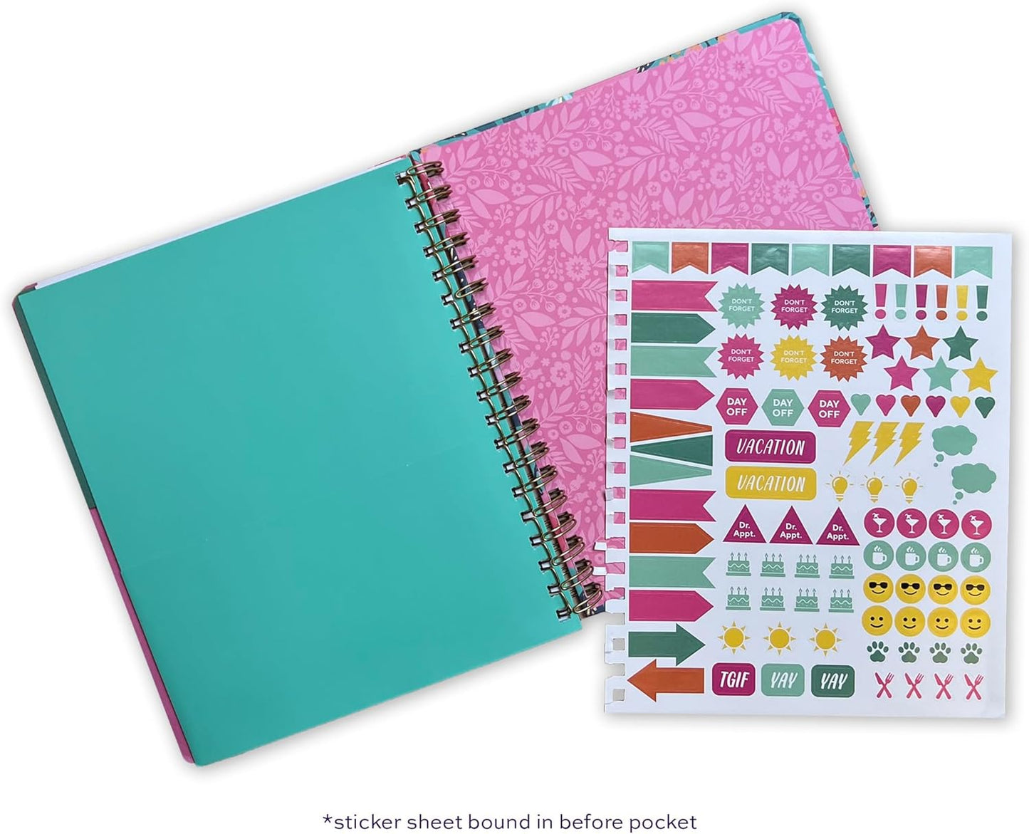 High Note Hardcover Academic Planner 2025-2026, Garden Bee, 9" x 10" 272 Pages, Daily Weekly Monthly Planner 2025-2026 August to December, Back to School Calendar Book for Teachers and Students