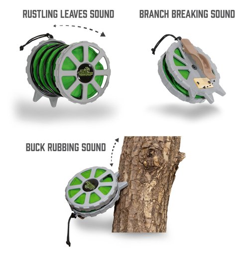 Tree Thrasher Deer and Turkey Hunting Game Call - Leaf Noise, Buck Rub, and Scrape - Grunt Tube Companion