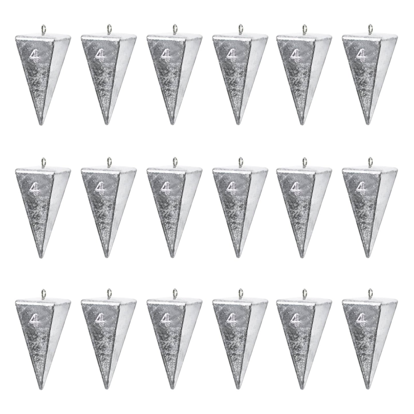 18PCS 4OZ Pyramid Fishing Weights Sinkers for Fishing, Pyramid Sinkers Fishing Weights Sinkers Saltwater for Saltwater Ocean Surf Bass Fishing Casting Gear Tackle