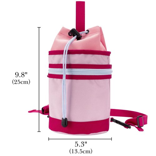 Linkidea Half Gallon Water Bottle Carrier with Strap Compatible with 64oz YETI Rambler Bottle, Hydro Flask, Waterbottle Backpack Sling Bag Holder, Shoulder Strap with Phone Pocket, Pink