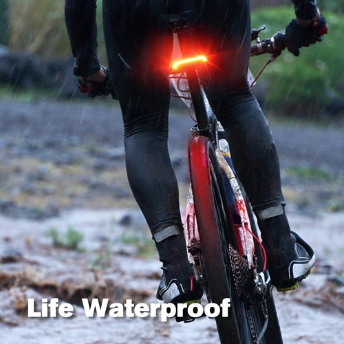 MEILAN X5 Smart Bike Tail Light, Turning Signals Bike Light USB Rechargeable Bicycle Rear Light with Wireless Remote Control Cycling Safety Warning Light