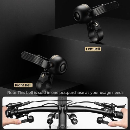 ROCKBROS Bike Bell Copper Alloy Durable Bicycle Bell with Clear&Long Sound,Right Hand Bike Ring Bell for Handlebars Adults More Than 100 dB