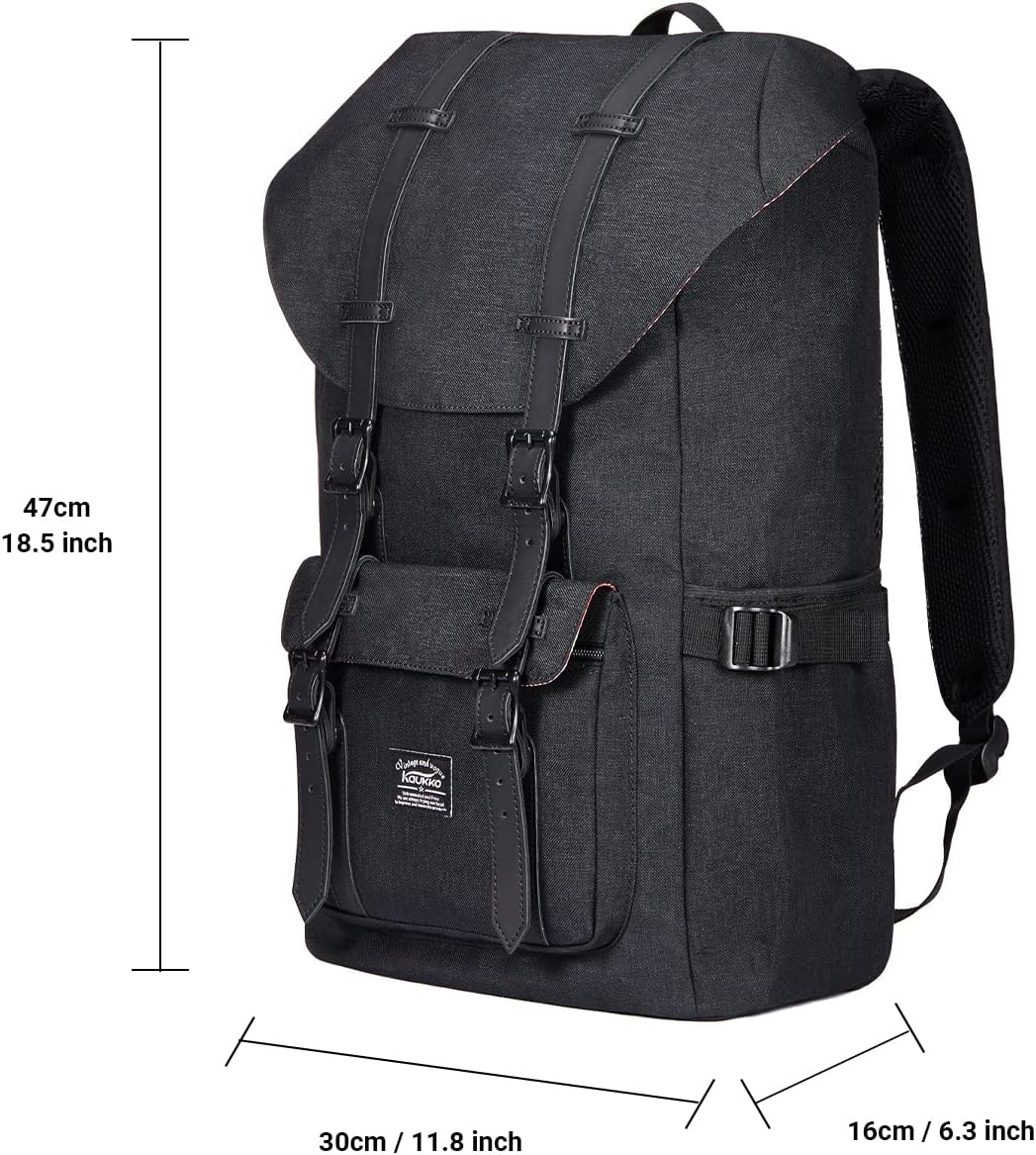 KAUKKO Backpack, (Black (E5-3), 45 x 27 x 17cm (HxBxT)