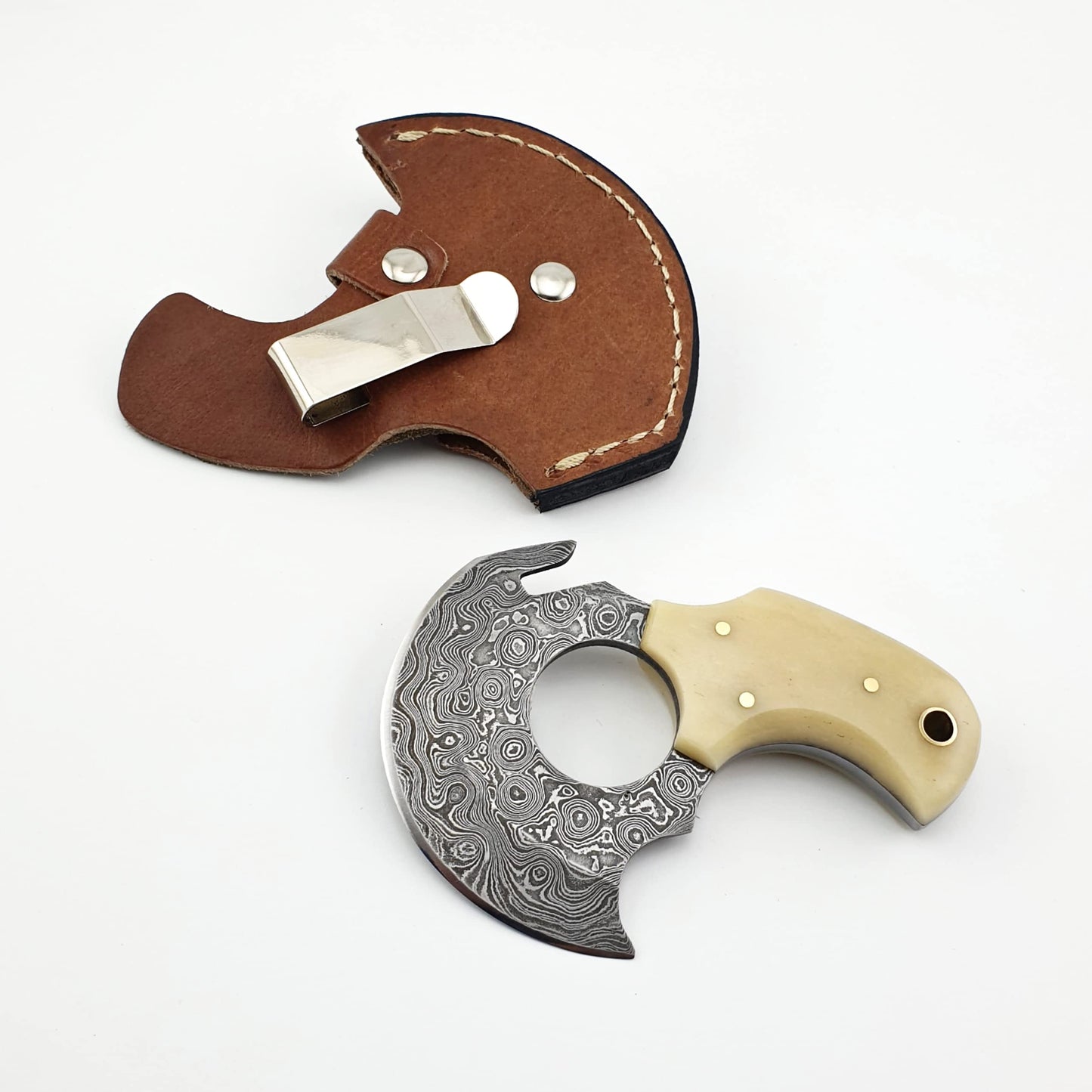 DREVNI STEEL Skinning Knife Bone Handle