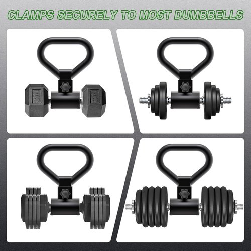 Kipika Kettlebell Handle Steel Converter Handle, Adjustable Dumbbell Grip Handle, Grip Handle Attachment for Dumbbells, High-Strength Steel Grip Handle for Home Gym Weight Lifting