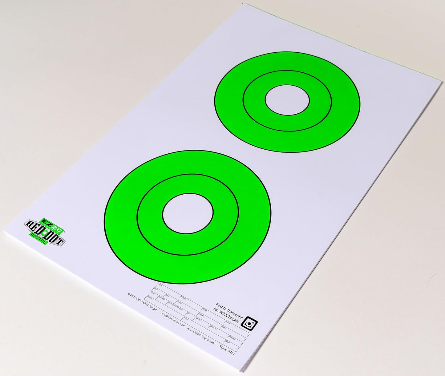 200 EZ2C Paper Shooting Targets - Eight Popular Styles Combo Package to Practice on Gun Range, 11 x 17