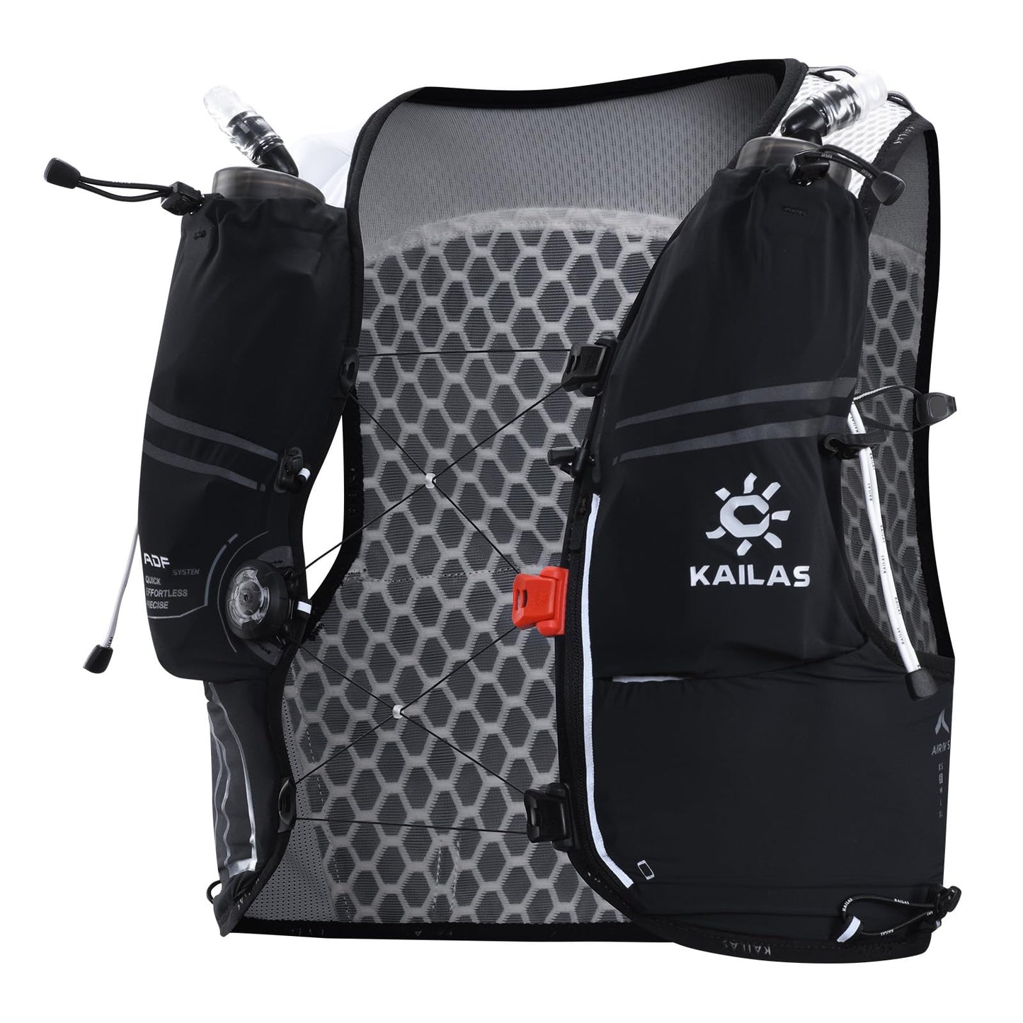 KAILAS FUGA AIR 5 Ⅳ Running Hydration Vest Hydration Pack Lightweight with Two TPU Water Bladders for Women Men Trail Cycling Hiking Black M