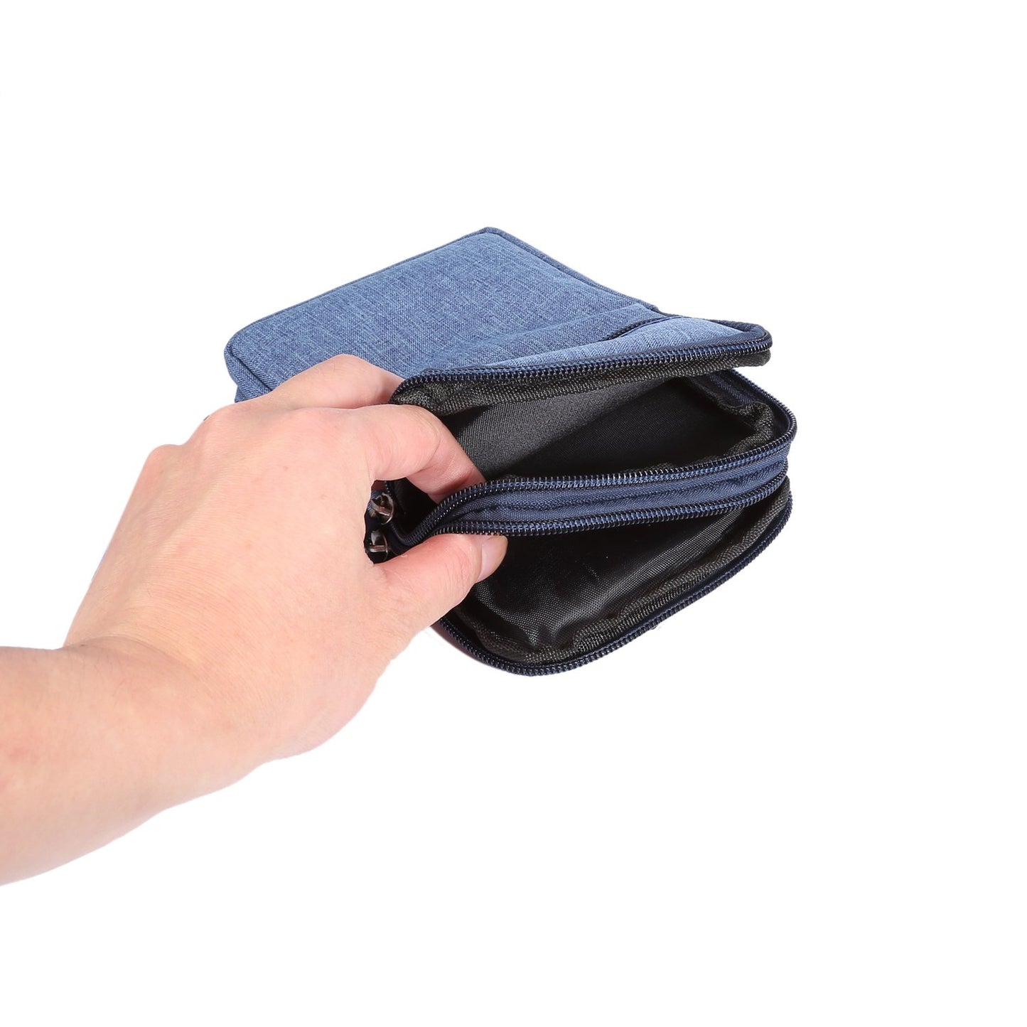 Vertical Cell Phone Waist Bag for Men, Mobile Phone Belt Pocket with Clip, Universal Mens Mobile Phone Belt Clip Holder Smartphone Waist Pouch Fanny Pack Protective Wallet with Carabiner Belt Loop