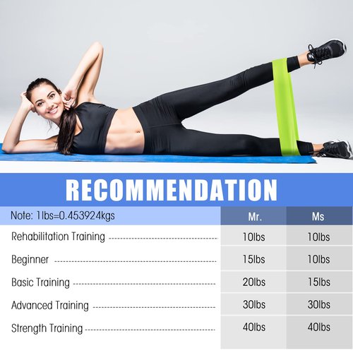 Deekin 20 Pcs Resistance Bands for Women Men 10-115 Lbs 5 Different Resistance Levels Loop Exercise Bands for Leg Working Gym(Multicolor)